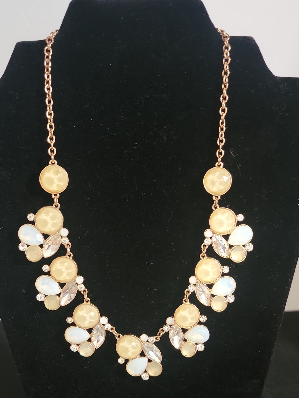 Gold-Tone Floral Statement Necklace